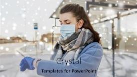  Presentation with bus stop - PPT layouts having health-safety-and-pandemic-concept background and a seafoam green colored foreground