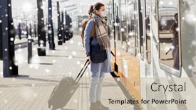  Presentation with railway - Theme having health-safety-and-pandemic-concept background and a soft green colored foreground