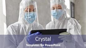  Presentation with virus disease - Theme enhanced with health-safety-medicine-and-pandemic background and a ocean colored foreground