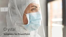  Presentation with health shield - PPT layouts enhanced with health-safety-medicine-and-pandemic background and a light gray colored foreground