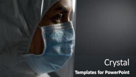  Presentation with health shield - Audience pleasing slide deck consisting of health-safety-medicine-and-pandemic backdrop and a dark gray colored foreground