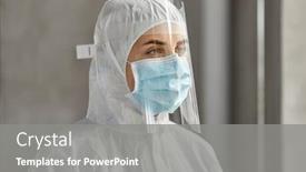  Presentation with health shield - Slides featuring health-safety-medicine-and-pandemic background and a gray colored foreground