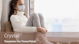  Presentation with virus disease - Colorful presentation enhanced with health-safety-quarantine-and-pandemic backdrop and a coral colored foreground