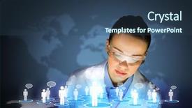  Presentation with media image - Colorful presentation design enhanced with the rough planks paint backdrop and a gray colored foreground