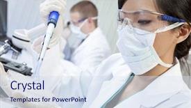  Presentation with asian doctor - Cool new slides with health science - chinese asian female medical backdrop and a sky blue colored foreground