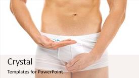  Presentation with boxers - PPT layouts consisting of urological drug - medical concept man in boxers background and a lemonade colored foreground