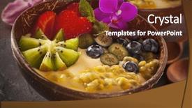  Presentation with passion fruit - Cool new theme with health smoothie with passion fruit backdrop and a tawny brown colored foreground