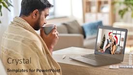  Presentation with indian tea - Amazing presentation theme having health-social-distancing-and-technology backdrop and a coral colored foreground