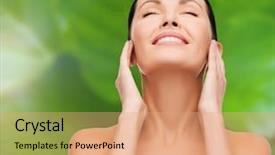  Presentation with spa concept - Audience pleasing slide set consisting of health spa and beauty concept backdrop and a coral colored foreground