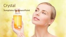  Presentation with health insurance concept - Slide set enhanced with health spa and beauty concept background and a  colored foreground