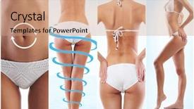  Presentation with women health - Presentation design featuring loss diet cellulite removal liposuction background and a coral colored foreground