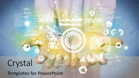  Presentation with medical analytics - Presentation design consisting of health status of the world background and a lemonade colored foreground