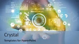  Presentation with medical analytics - Slide deck enhanced with health status of the world background and a  colored foreground