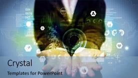  Presentation with analytics - Amazing presentation theme having health status of the world backdrop and a light blue colored foreground