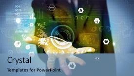  Presentation with analytics - Amazing presentation design having health status of the world backdrop and a light blue colored foreground