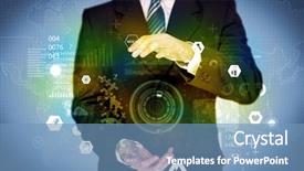  Presentation with analytics - PPT theme having health status of the world background and a teal colored foreground