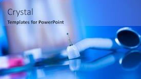  Presentation with dentistry - Beautiful PPT layouts featuring health-stomatology-equipment-dentistry-concept backdrop and a light blue colored foreground