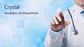  Presentation with technology health - Colorful slide deck enhanced with human health technology - innovative technologies in medicine backdrop and a  colored foreground