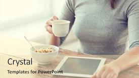  Presentation with technology health - Cool new theme with health technology internet food backdrop and a lemonade colored foreground