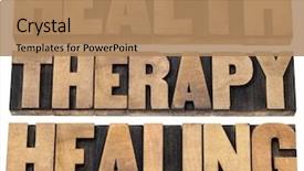  Presentation with mental health group therapy - PPT theme consisting of health therapy and healing words background and a  colored foreground