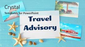  Presentation with health tourism - Beautiful slides featuring health tips - concept of tourism paper backdrop and a arctic colored foreground