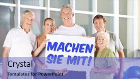  Presentation with seniors - Beautiful PPT layouts featuring health tips - happy seniors holding a machen backdrop and a light blue colored foreground