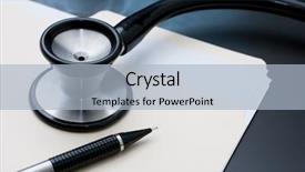  Presentation with medical records - Beautiful presentation theme featuring health tips - medical records with x ray backdrop and a light blue colored foreground