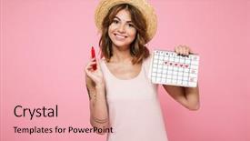  Presentation with girl scouts explorer summer - Amazing PPT theme having health tips - portrait of a young smiling backdrop and a lemonade colored foreground