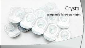  Presentation with stack - Cool new presentation theme with health tips - stack of disposal contact lense backdrop and a white colored foreground