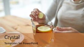  Presentation with traditional medicine medicine - Colorful PPT layouts enhanced with health traditional medicine and ethnoscience backdrop and a gold colored foreground