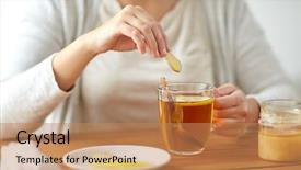 Presentation with traditional medicine medicine - Theme featuring health traditional medicine and ethnoscience background and a coral colored foreground