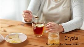  Presentation with traditional medicine medicine - Presentation enhanced with health traditional medicine and ethnoscience background and a red colored foreground