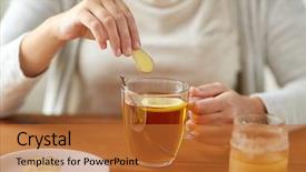  Presentation with traditional medicine medicine - Audience pleasing PPT layouts consisting of health traditional medicine and ethnoscience backdrop and a red colored foreground