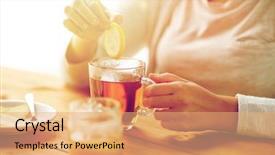  Presentation with traditional medicine medicine - Theme with health traditional medicine and ethnoscience background and a coral colored foreground