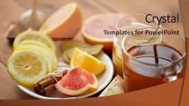  Presentation with traditional medicine medicine - Beautiful slides featuring health traditional medicine folk remedy backdrop and a coral colored foreground