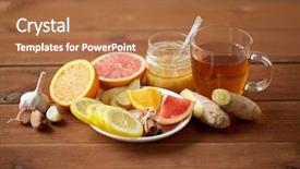  Presentation with traditional medicine medicine - Cool new PPT layouts with health traditional medicine folk remedy backdrop and a coral colored foreground