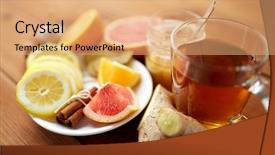  Presentation with traditional medicine medicine - Colorful presentation theme enhanced with health traditional medicine folk remedy backdrop and a coral colored foreground