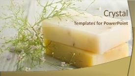  Presentation with cosmetics - Audience pleasing slides consisting of health treatments - handmade soap spa cosmetics backdrop and a soft green colored foreground