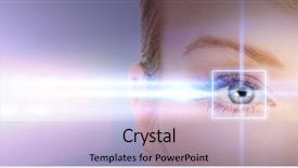  Presentation with eye sight - PPT theme featuring health vision sight - woman eye background and a light blue colored foreground
