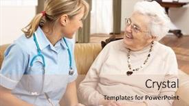  Presentation with discussion - Slides featuring health visitor at home background and a lemonade colored foreground