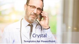  Presentation with professional - Amazing presentation having health voice - doctor senior man medical professional backdrop and a  colored foreground