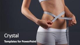  Presentation with woman nude body - Audience pleasing presentation design consisting of health waste - beautiful young woman measuring her backdrop and a dark gray colored foreground