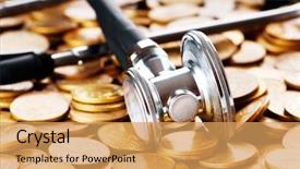  Presentation with health wealth - Beautiful slides featuring health wealth - concept of expensive healthcare backdrop and a yellow colored foreground