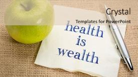  Presentation with health wealth - Amazing theme having health is wealth inspirational reminder backdrop and a lemonade colored foreground