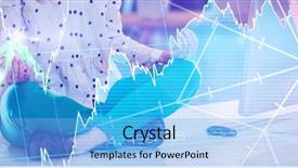  Presentation with health wellbeing - PPT theme consisting of health wellbeing workplace - stocks and shares against businesswoman background and a light blue colored foreground