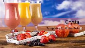  Presentation with brain fitness - Cool new presentation theme with health wellness nutrition - fitness cocktail backdrop and a  colored foreground