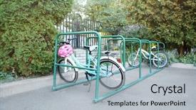  Presentation with bicycles - Theme enhanced with  background and a  colored foreground