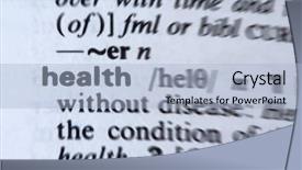  Presentation with zoom - Slide set featuring health word in the dictionary background and a light blue colored foreground