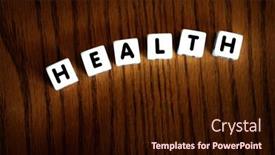  Presentation with lifestyle - Beautiful slide deck featuring health-word-spelled-out backdrop and a wine colored foreground