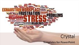  Presentation with workplace-stress - Slides consisting of health work depression problem background and a  colored foreground